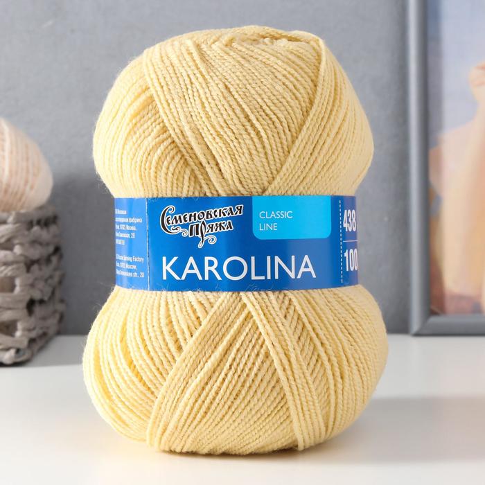 Пряжа Karolina (Каролина) 100% акрил 438м/100гр (54029 шамп_новый))