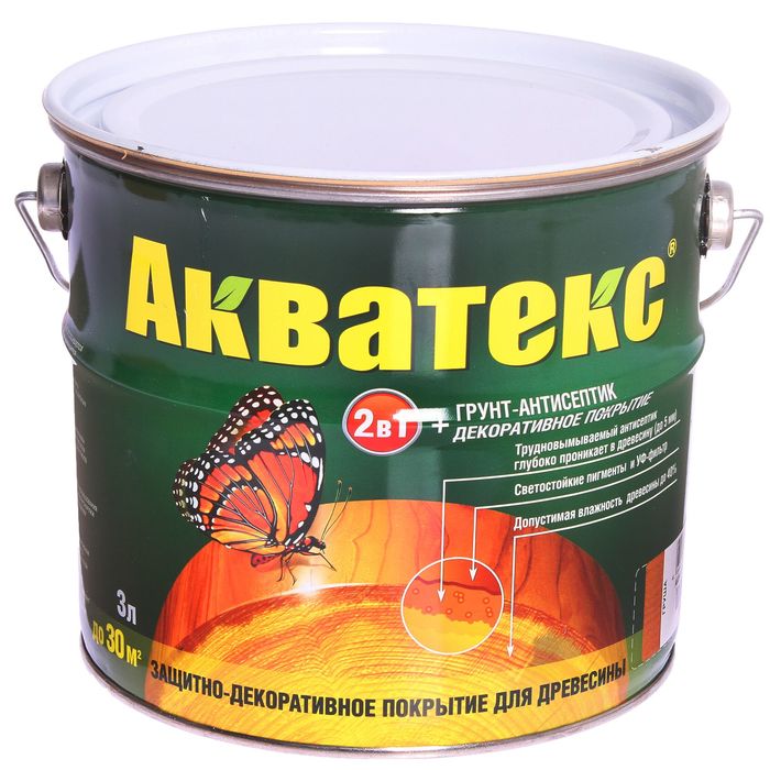 Грунт-антисептик &quot;Акватекс&quot;, груша, 3 л