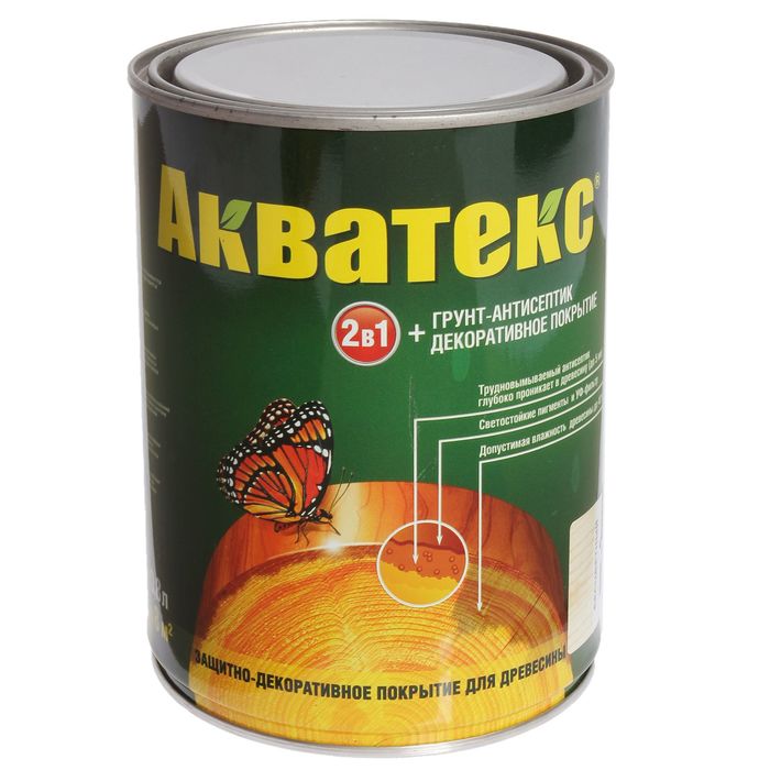 Грунт-антисептик &quot;Акватекс&quot;, бесцветный, 0,8 л