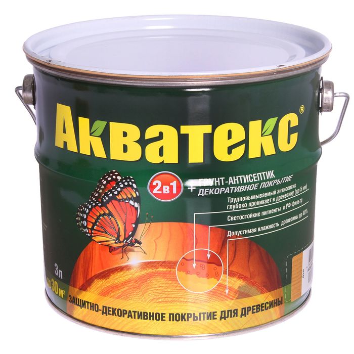 Грунт-антисептик &quot;Акватекс&quot;, дуб, 3 л