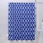 Штора для ванной комнаты Доляна «Марокко», 180×180 см, полиэстер, цвет синий - фото 8290580