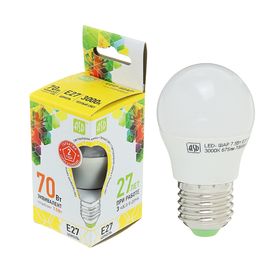 Лампа светодиодная ASD LED-ШАР-standard, Е27, 7.5 Вт, 230 В, 3000 К, 675 Лм