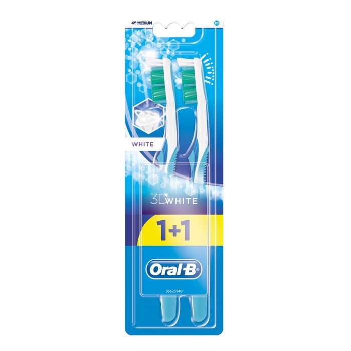 Зубная щетка Oral-B ProExpert 3D White "Отбеливание", 40 средней жесткости + 1 шт., МИКС - фото 3332507
