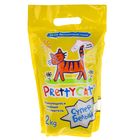 Наполнитель комкующийся бентонитовый "PrettyCatCупер белый" с детской присыпкой, 2 кг Наполнитель комкующийся бентонитовый "PrettyCatCупер белый" с детской присыпкой, 2 кг