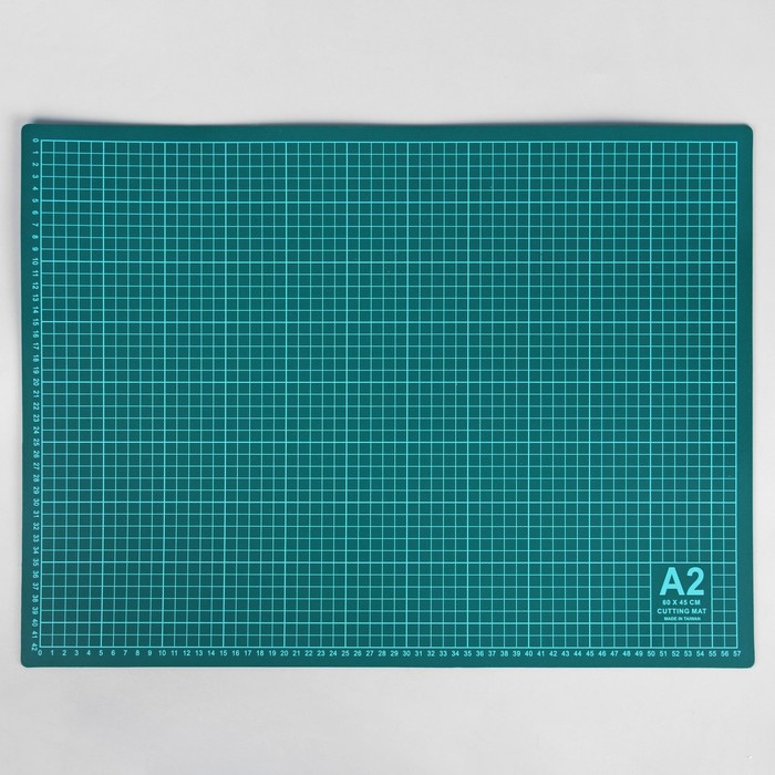 Мат для резки, 60 × 45 см, А2, цвет зелёный, DK-002 - фото 79036407