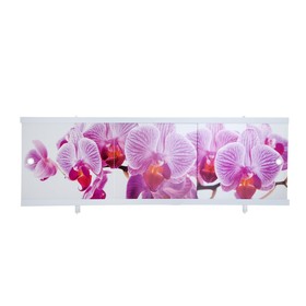 Экран для ванны "Ультра легкий АРТ" Дикая орхидея, 148 см