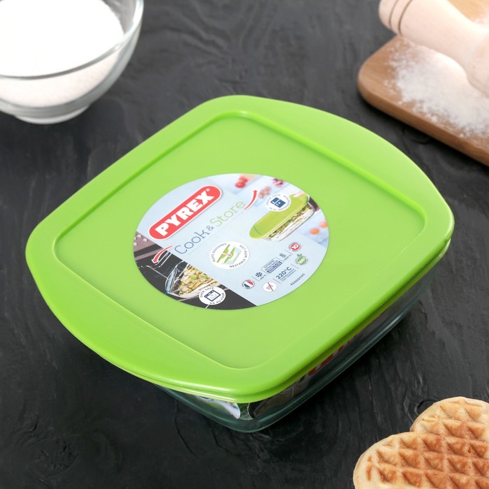 Форма для запекания 20х17х5,5 см Pyrex Cook&amp;Store, 1 л, с крышкой