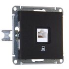 Розетка компьютерная "W59" SchE RSI-152K5E-6-86, RJ45, одноместная, цвет черный бархат