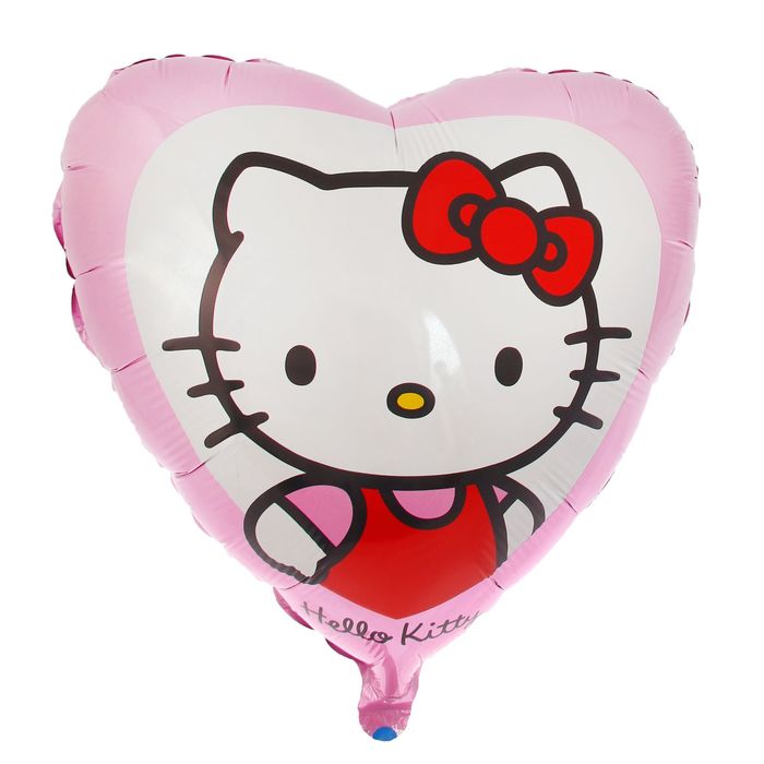 Шар фольгированный 18&quot; Hello Kitty в розовом, сердце