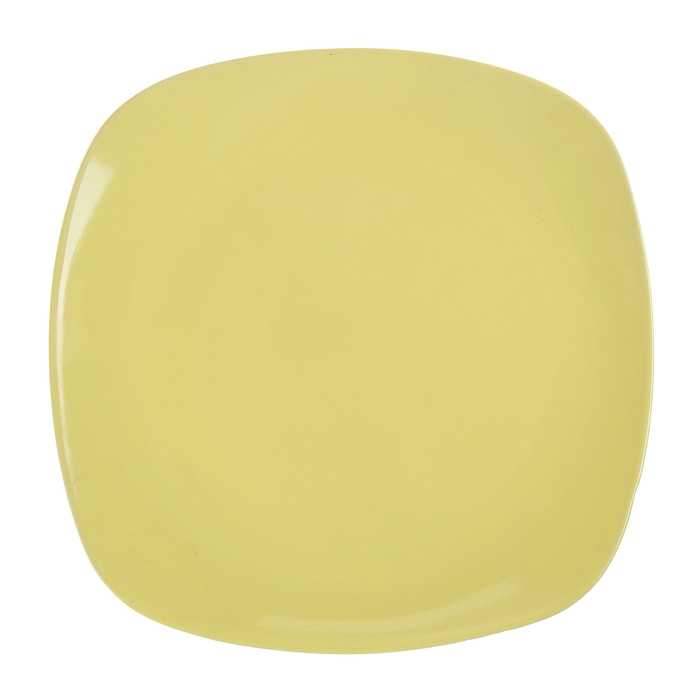Тарелка обеденная 26 см &quot;Пастель&quot;, квадратная, цвет желтый