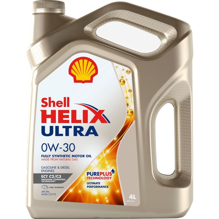 Моторное масло Shell Helix Ultra ECT 0W-30 C2/C3, 4 л