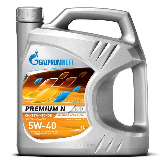 Моторное масло Gazpromneft Premium N 5W-40, 4 л