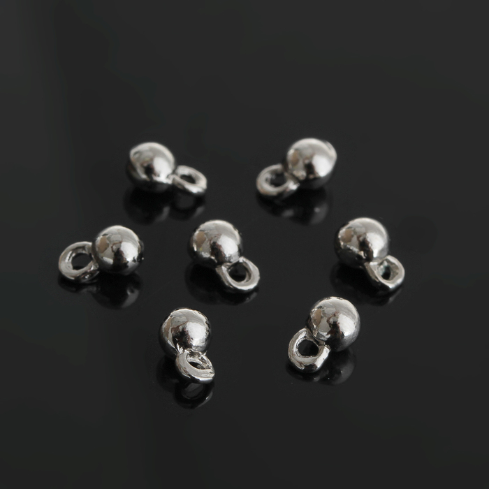 Концевик для цепочки, цвет серебро, 4*6 мм (набор 30шт)