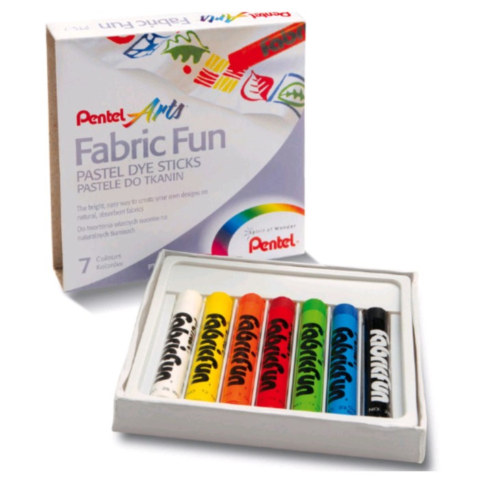 Пастель для ткани Pentel FabricFun Pastels, 7 цветов, 8/60 мм *
