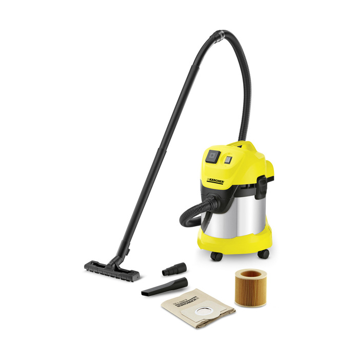 Пылесос Karcher WD 3 P Premium, 1000/200 Вт, 17 л, шланг 2 м, функция выдува 1422860