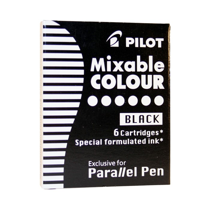 Картридж чернильный Pilot набор 6 штук для Parallel Pen (каллиграфия) черный IC-P3-S6