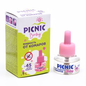 Дополнительный флакон-жидкость от комаров "Picnic Baby", с экстрактом ромашки, 45 ночей, 30 мл   146