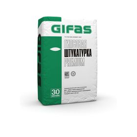 Штукатурка гипсовая Gifas Premium (толщина слоя от 3 мм), 30 кг