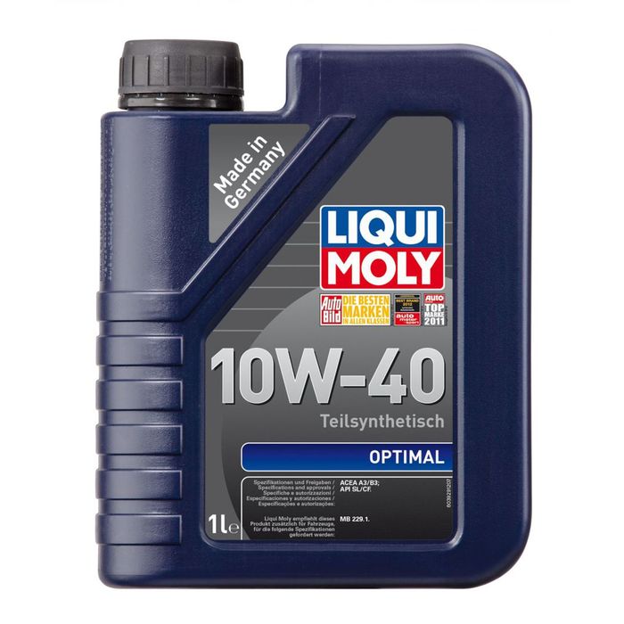 Моторное масло Liqui Moly Optimal 10W-40 SL/CF A3/B3, 1 л