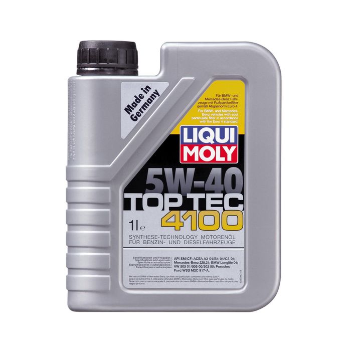 Моторное масло Liqui Moly Top Tec 4100 5W-40 SM/CF A3/B4/C3, 1 л