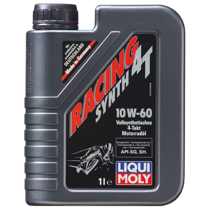 Моторное масло для мотоциклов Liqui Moly Racing Synth 4T 10W-60 SL/MA-2, 1 л