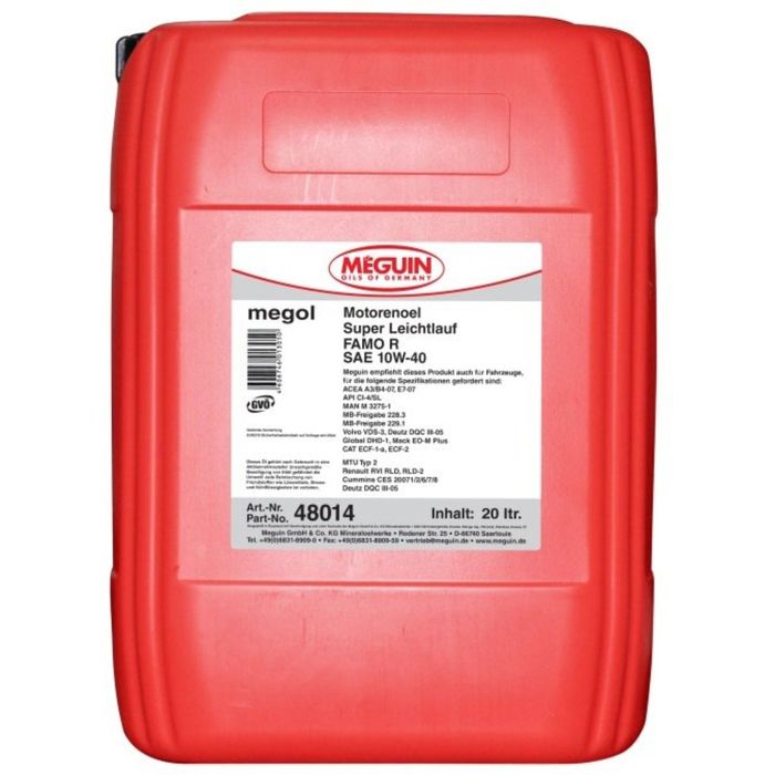 Моторное масло Liqui Moly Motorenoil Leichtl.Famo R 10W-40, 20 л