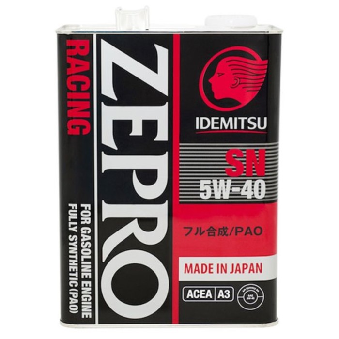 Моторное масло Idemitsu Zepro Racing 5W-40 SN, 4 л