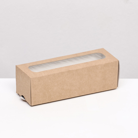 Коробка крафт с окном 18 х 5,5 х 5,5 см