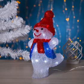 Фигура акрил. "Снеговик танцор малый" 20х17х29 см, с диммером, 24 LED, 220V, БЕЛЫЙ