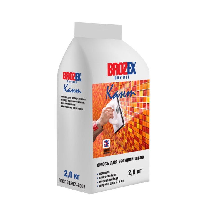 Затирка Brozex Kant, белая, 1,5 кг