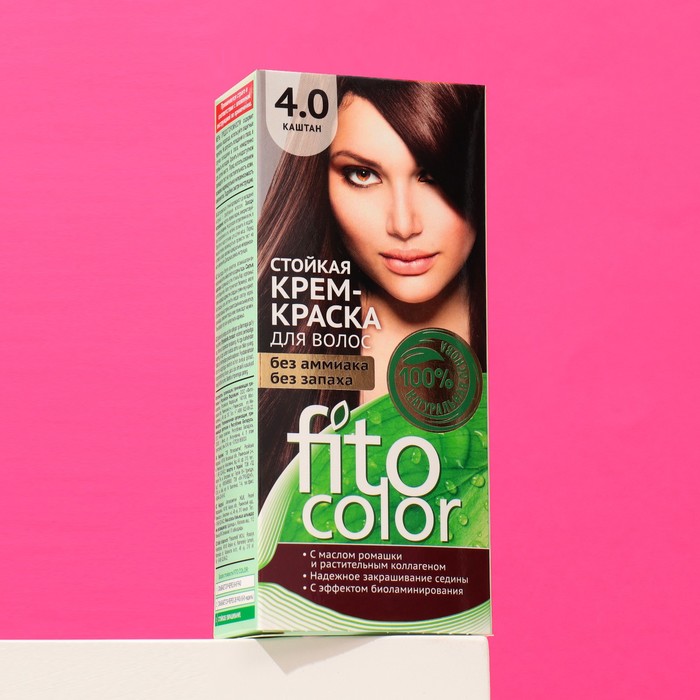 Стойкая крем-краска для волос Fitocolor, тон каштан, 115 мл