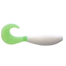 Твистер Helios Hybrid 7,0 см White & Green HS-13-016 (набор 7 шт)
