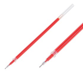 Стержень гелевый, красный, линия 0.5 мм ,внутренний d-2.4 мм, L-128 мм, (игольчатый пишущий узел) пластик/металл