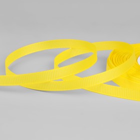 Лента репсовая, 6 мм, 23 ± 1 м, цвет жёлтый №15