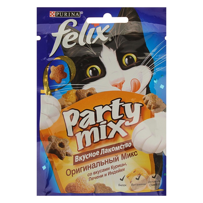 Лакомство FELIX PARTY MIX для кошек, оригинал микс, 20 г