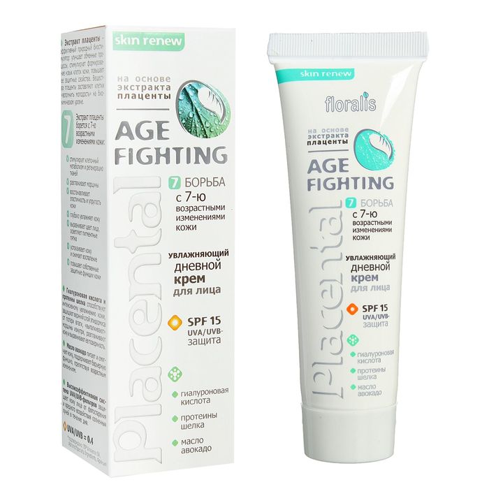 Увлажняющий дневной крем для лица Floralis Placental Age-Fighting, 50 г