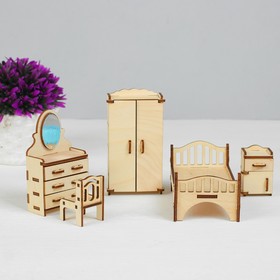 Набор деревянной мебели для кукол «Спальня», 5 предметов в Донецке