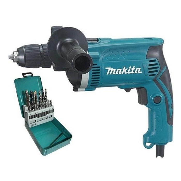 Дрель ударная Makita HP1631KX2 710Вт патрон:быстрозажимной реверс (кейс в комплекте)