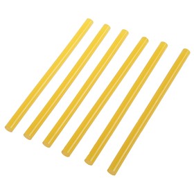 Клеевые стержни TUNDRA, 11 х 200 мм, желтые (по бумаге и дереву), 6 шт.