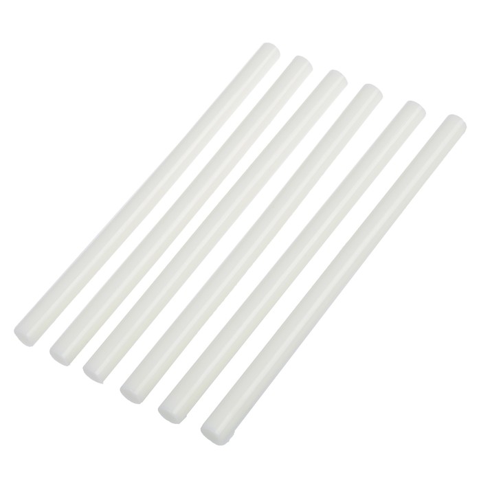 Клеевые стержни TUNDRA, 11 х 200 мм, белые (по керамике и пластику), 6 шт.