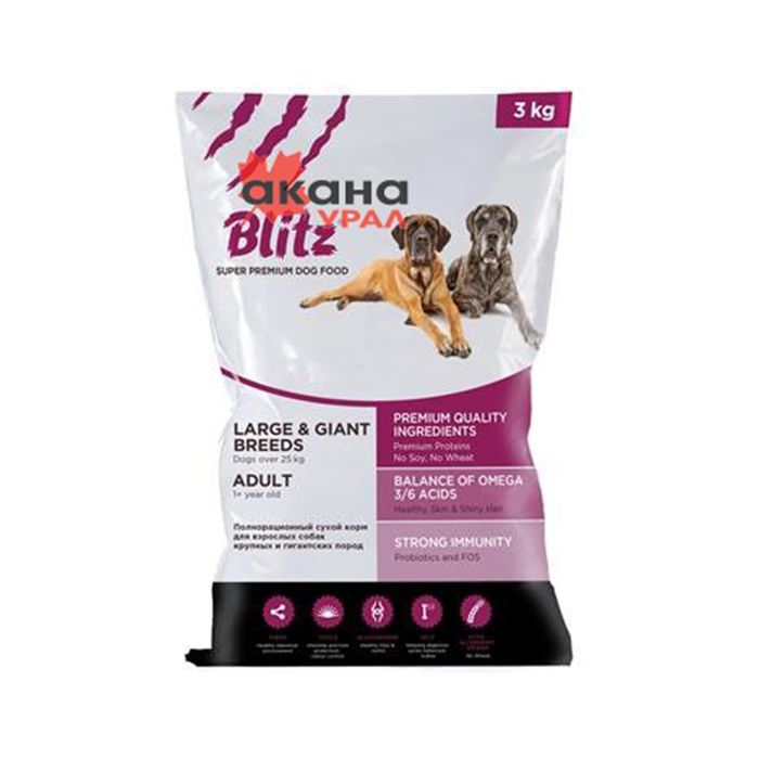 Сухой корм для собак Blitz Large Breed / Giant 3 кг