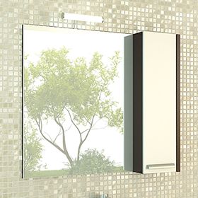 Зеркало-шкаф для ванной "Барселона-90" 80 х 90 х 15 см , цвет венге