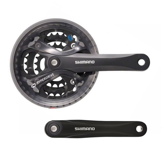 Система Shimano Acera, M361, квадрат, 170 мм, 42/32/22T, с защитой, цвет чёрный