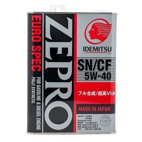 Масло моторное Idemitsu Zepro Euro Spec 5W-40 SN/CF, 4 л 1437721
