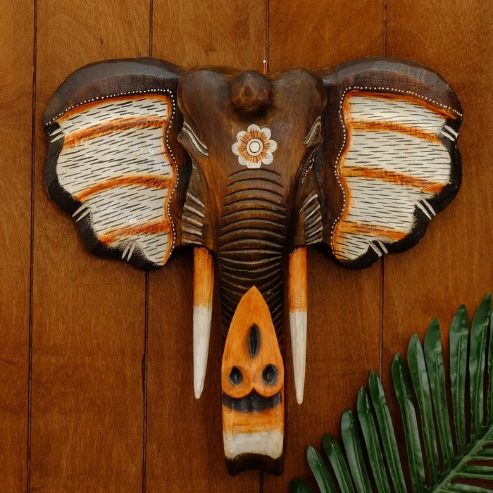 Сувенир дерево "Голова слона" 35 см - фото 889125