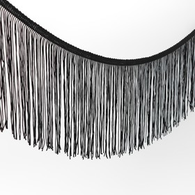 Тесьма декоративная «Бахрома», 15 см, 5 ± 0,5 м, цвет чёрный