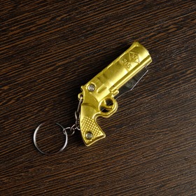Нож складной, брелок "Револьвер" 11 см, микс, рукоять пластик в Донецке