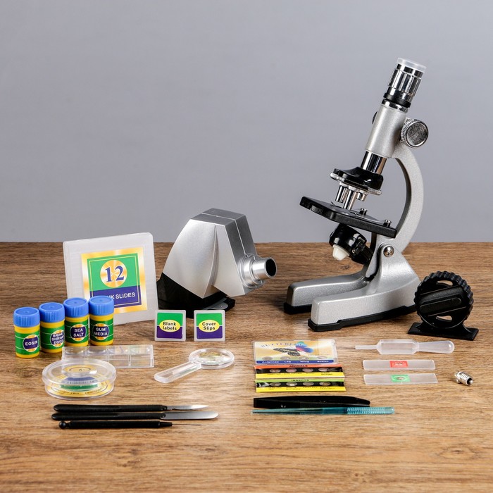 Микроскоп с проектором, кратность увеличения 50-1200х, с подсветкой, - фото 8292666