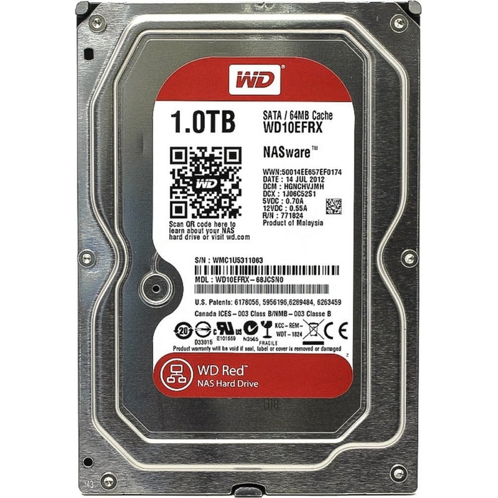 Жесткий диск WD Original SATA-III 1Tb WD10EFRX Red