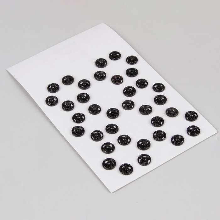 Кнопки пришивные, d=9мм, 36шт, цвет чёрный